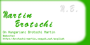 martin brotschi business card